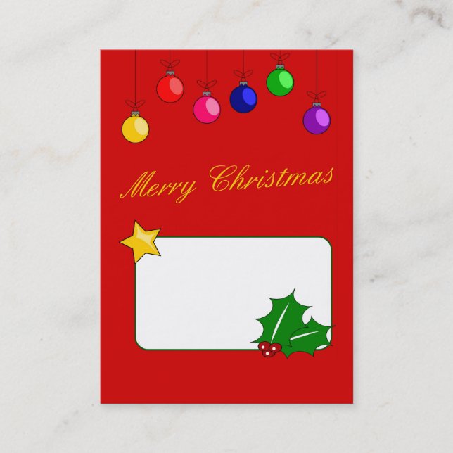 Merry Christmas Business Card (Front)