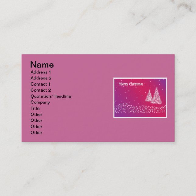 Merry Christmas Business Card (Front)