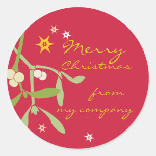 Merry Christmas business gift labels