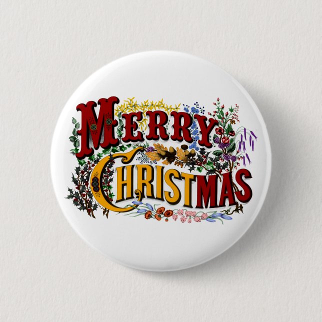 Merry Christmas Button (Front)