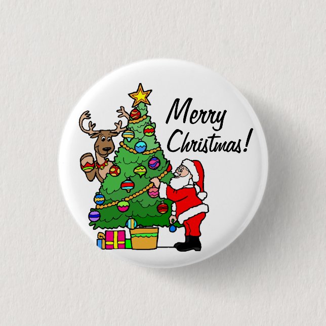 MERRY CHRISTMAS BUTTON (Front)