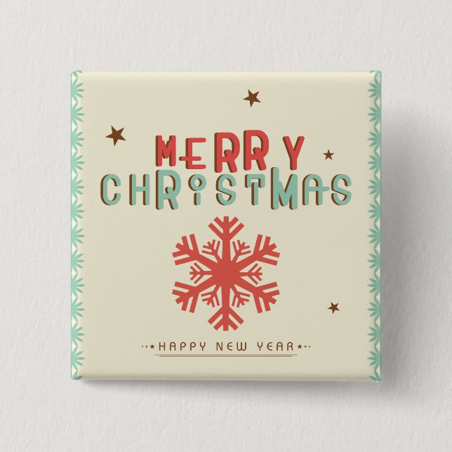 Merry Christmas Button (Front)