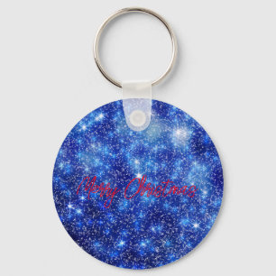 Merry Christmas  Button Key Ring