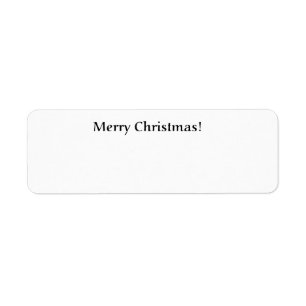 Merry Christmas! bw return address labels