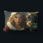 MERRY CHRISTMAS by Santa Girl Lumbar Cushion<br><div class="desc">MERRY CHRISTMAS wishes our lovely Santa Girl with this pillow to everyone who perceives it (or rests on it)... . Let's Colour Your World !!</div>
