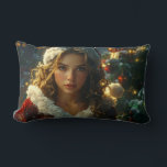 MERRY CHRISTMAS by Santa Girl Lumbar Cushion<br><div class="desc">MERRY CHRISTMAS wishes our lovely Santa Girl with this pillow to everyone who perceives it (or rests on it)... . Let's Colour Your World !!</div>