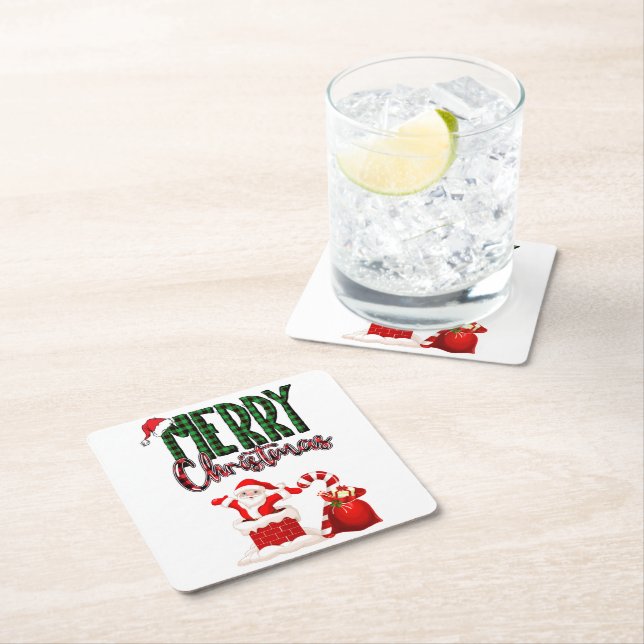Merry Christmas by Santa - Paper Coaster (Insitu)