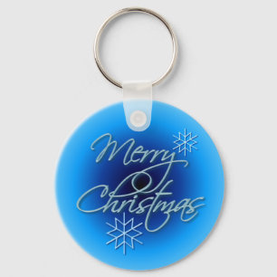 MERRY CHRISTMAS by SHARON SHARPE Key Ring