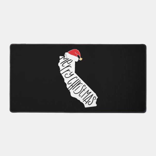 Merry Christmas California   Desk Mat (Front)