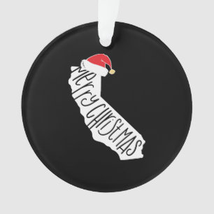 Merry Christmas California Ornament
