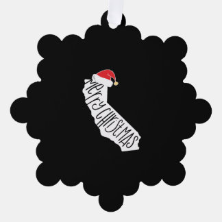 Merry Christmas California Tree Decoration Card