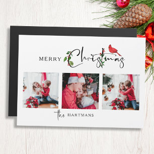 Merry Christmas Calligraphy Botanical 3 Photo