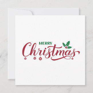 Merry Christmas calligraphy hand lettering Card