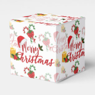 Merry Christmas Calligraphy Script Favour Box