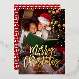 Merry Christmas Calligraphy Vertical Photo