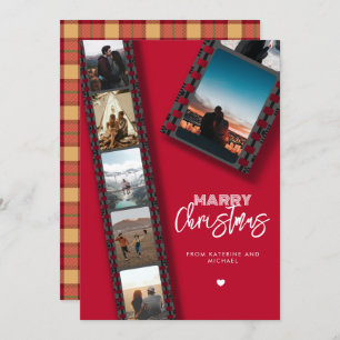 Merry Christmas Camera Roll 6 Photo Collage Holiday Card