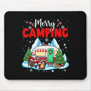 Merry Christmas Camping Santa Outside Sports Match Mouse Mat
