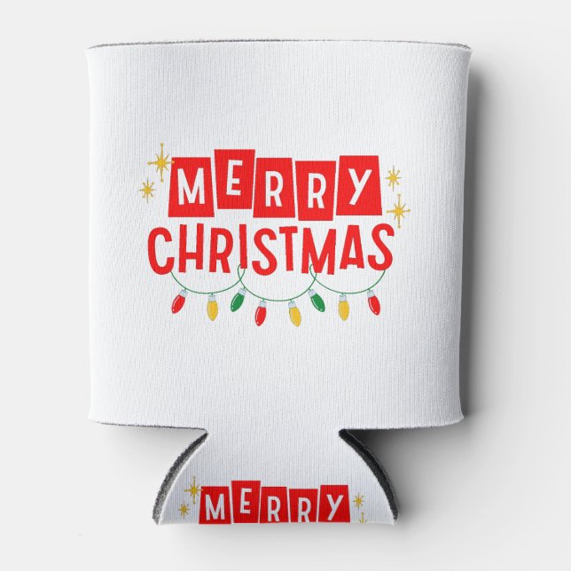 Merry Christmas Can Cooler (Front)