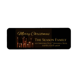 Merry Christmas candles Christmas label