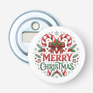 Merry Christmas Candy Cane Bottle Opener