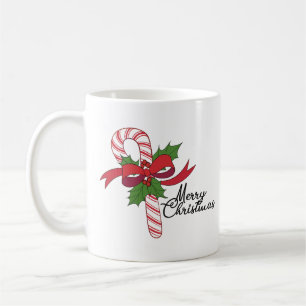 Merry Christmas Candy Cane Coffee Mug