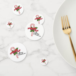 Merry Christmas Candy Cane Confetti