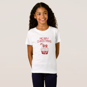 merry christmas candy cane cupcake T-Shirt