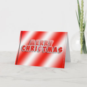 Merry Christmas Candy Cane Greeting Card