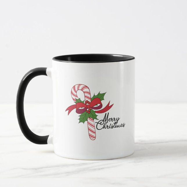 Merry Christmas Candy Cane Mug (Left)