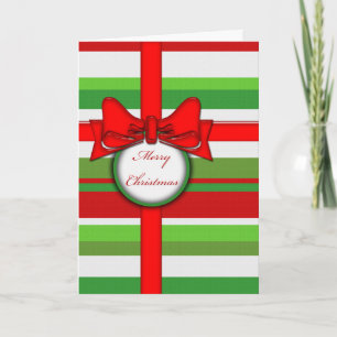 merry christmas candy cane stripe holiday card