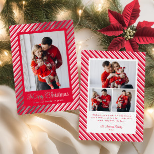 Merry Christmas Candy Cane Stripes Holiday