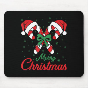 Merry Christmas Candy Cane Xmas Lights Toddlers Me Mouse Mat