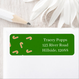 Merry Christmas candy canes green