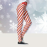 Merry Christmas Candy Stripped Faux Glitter Leggin Leggings<br><div class="desc">Christmas Elf Crew Member leggings,  you may change the words if you like or substitute your name.</div>