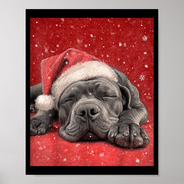 Merry Christmas Cane Corso  Poster (Front)