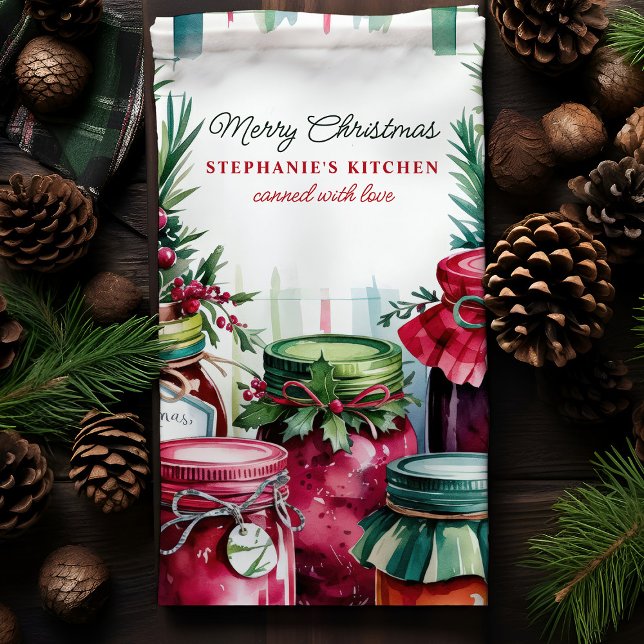 Merry Christmas Canned with Love Personalised Tea Towel (Creator Uploaded)