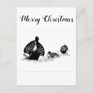 Merry Christmas capercaillies Hunters Postcard