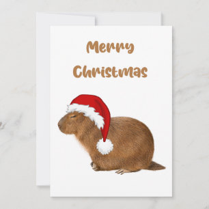 Merry Christmas Capybara Invitation