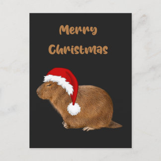 Merry Christmas Capybara Postcard
