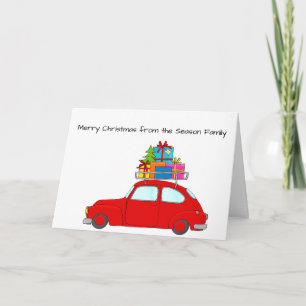 Merry Christmas car Holiday Card