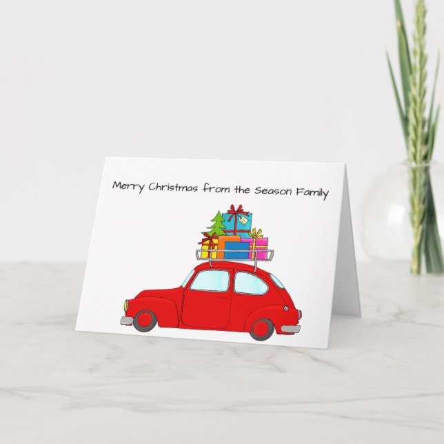 Merry Christmas car Holiday Card (Front)
