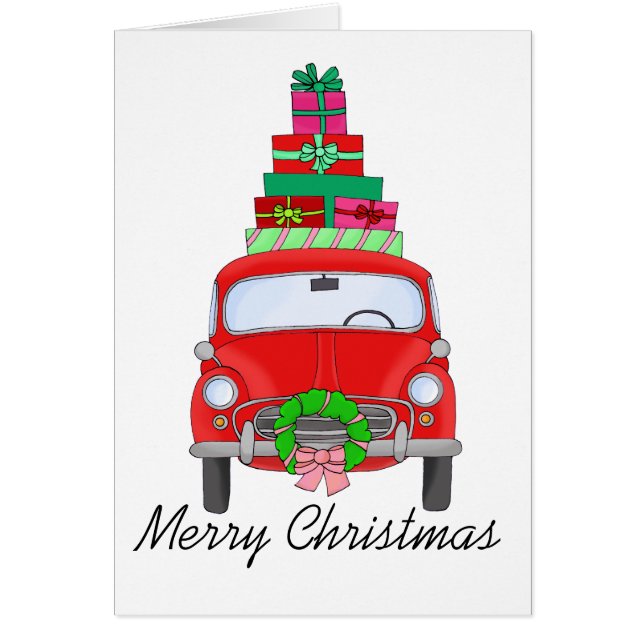 Merry Christmas Car with Gifts (Front)