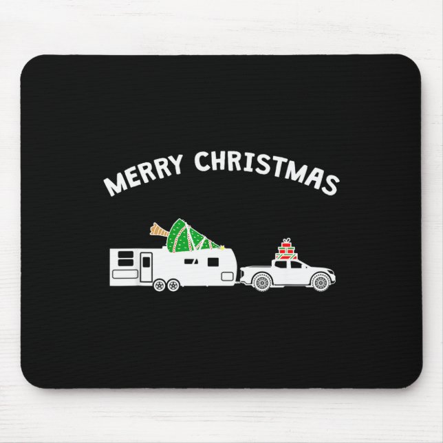 Merry Christmas - Caravan Camper Rv Trailer Christ Mouse Mat (Front)