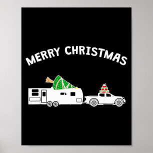 Merry Christmas - Caravan Camper Rv Trailer Christ Poster