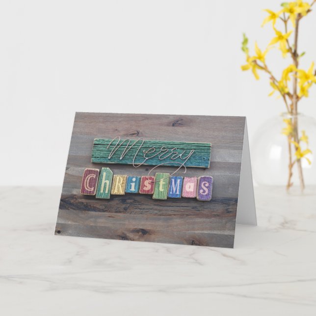 Merry Christmas Card (Yellow Flower)