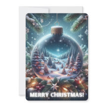 Merry Christmas Card Bauble 
