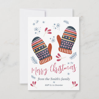Merry Christmas card cute and cosy personalised