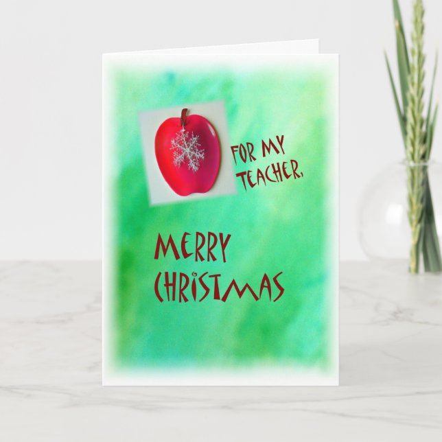 Merry Christmas Card For Teacher (Front)