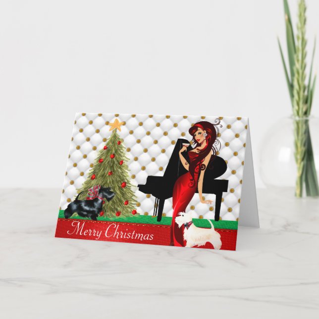 Merry Christmas Card from Sophisticated Woman (Front)