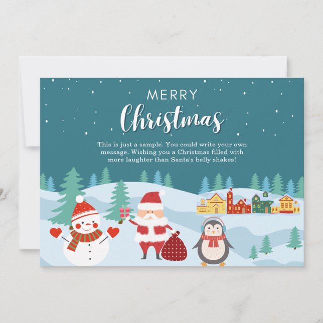 Merry Christmas Card Greeting Cards For Christmas (Front)